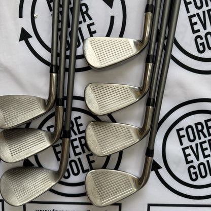 CALLAWAY ROGUE ST MAX IRONS / 5 - PW + SW / 60g Reg Flex Graphite Shafts / GOOD