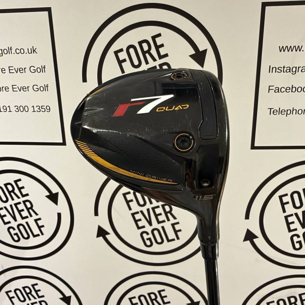 TAYLORMADE R7 QUAD MINI DRIVER / 11.5 Deg / RH / 60g Stiff Flex / GOOD USED